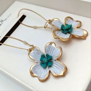 Robert Lee Morris 3D Floral Drop Earrings